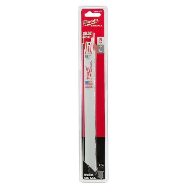 Bộ 5 lưỡi cưa kiếm 230mm (14 răng/inch) Milwaukee 48-47-5187