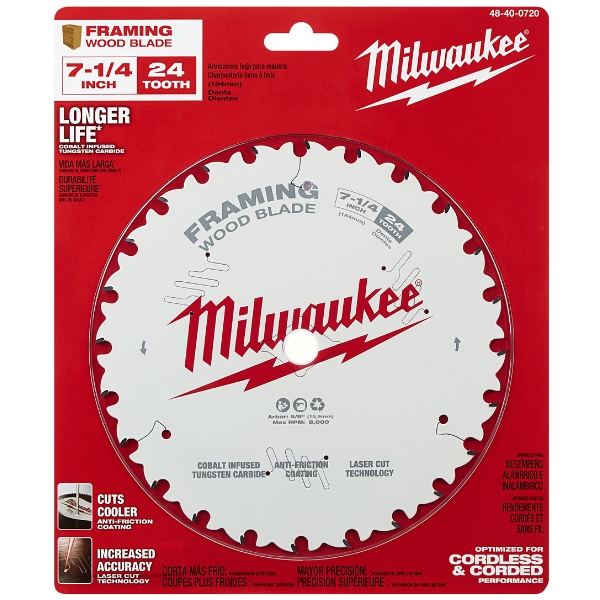 Lưỡi cưa đĩa Milwaukee 48-40-0720 (190 x 25.4mm 24T)