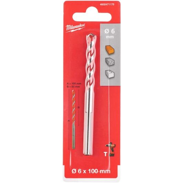 Mũi khoan tường cao cấp 6x100mm – Milwaukee 4932471175