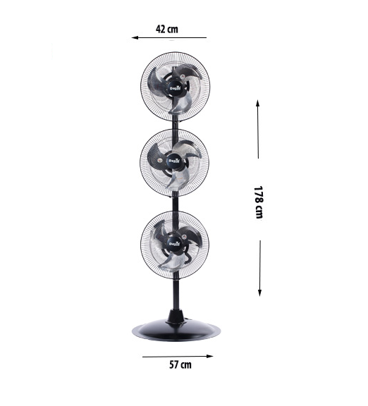 Quạt đứng công nghiệp 3 đầu Dasin DST-1435